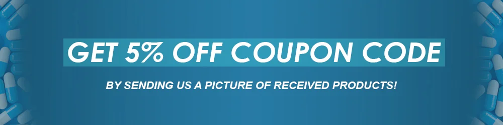 Get 5% off coupon code by sending us a picture of received products!